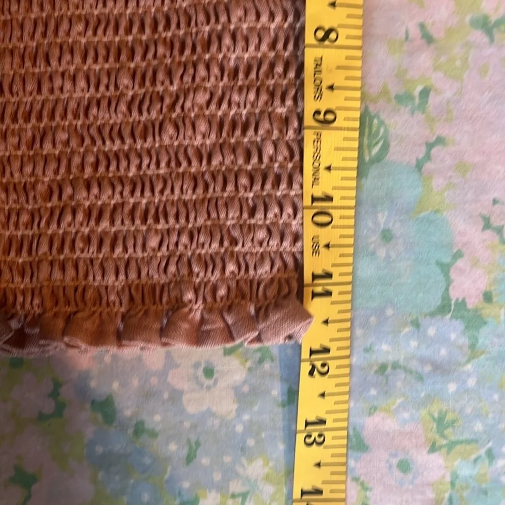 Reformation | Rose Maple Puff Sleeve Peasant‎ Smock Crop Linen Top Boho Medium